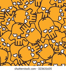seamless pattern. background with vector skulls