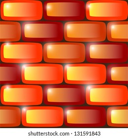 seamless pattern background wall color, red and orange stone vector
