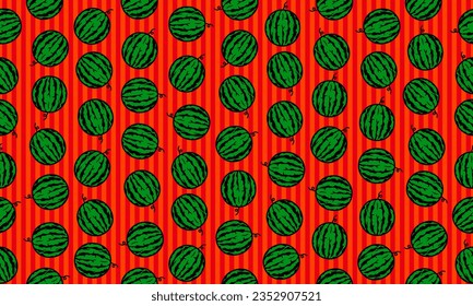 Seamless Pattern Background of Watermelon