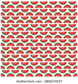 Seamless pattern background of watermelon fruit design