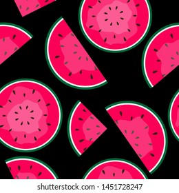 Seamless Pattern Background with Watermelon. Vector Illustration. EPS10