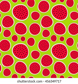 Seamless Pattern Background from Watermelon. Vector Illustration. EPS10