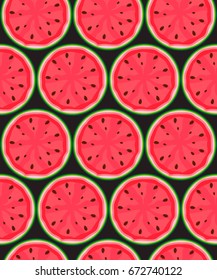 Seamless Pattern Background from Watermelon. Vector Illustration. EPS10