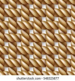 Seamless Pattern Background Yellow Rope Woven Stock Vector (Royalty ...