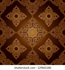 Seamless pattern background.Classic gothic floral wallpaper  with royal luxury design . Vector illustration