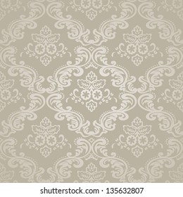 Seamless pattern background.Damask wallpaper. Vector illustration