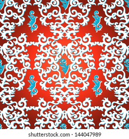 Seamless pattern background.Damask wallpaper. Vector illustration