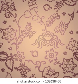 Seamless pattern background.Floral elegant wallpaper. Vector illustration