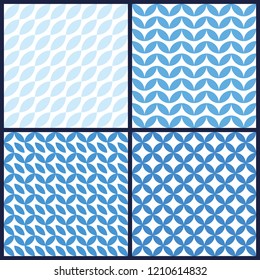 Seamless pattern backgrounds in light blue color. Discreet decorative background perfect for organic foods or nature friendly projects.