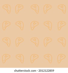 seamless pattern bacon for feed packaging