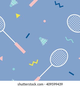 Seamless pattern with badminton rackets 3