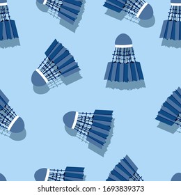 seamless pattern of badminton shuttlecock. 
sport active summer games. Illustration in flat style. 