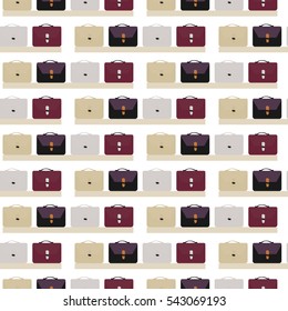 seamless pattern bag ,briefcase for men businessman is on the shelf,shop handbags accessories texture