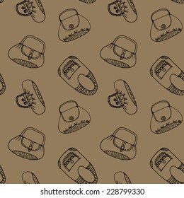 Seamless pattern with bags