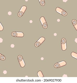 Seamless pattern with bakery products, Vector illustration.