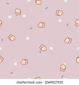 Seamless pattern with bakery products, Vector illustration.