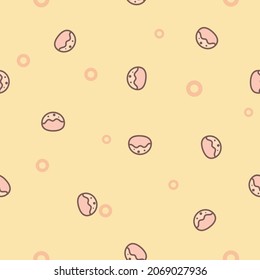 Seamless pattern with bakery products, Vector illustration.