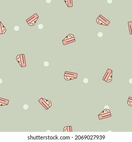 Seamless pattern with bakery products, Vector illustration.
