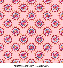 Seamless pattern of ballet shoes vector. Flower ornament