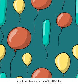 seamless pattern with ballons