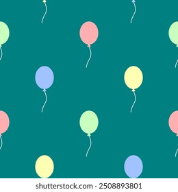 Seamless Pattern with Balloon Design. Balloon Illustration. Balloon Vector. Balloon Vector in Flat Design