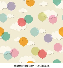 seamless pattern with balloons