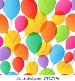 Seamless Pattern. Balloons background. Vector Illustration