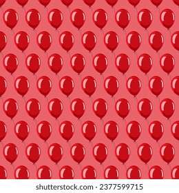 Seamless pattern with balloons. Border template for printing wrapping paper, packaging, fabric. Hand Drawn vector illustration. 1000x1000, EPS 10