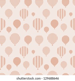 Seamless pattern with balloons. Can be used to fabric design, wallpaper, decorative paper, web design, etc. Swatches of seamless patterns included in the file.