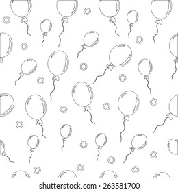 Seamless pattern with balloons for  holiday decoration