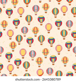 seamless pattern with balloons on a light background