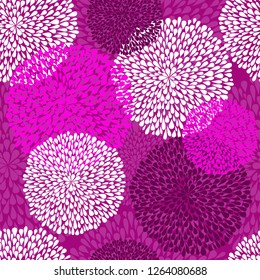 Seamless pattern with balls on purple background, vector eps 8