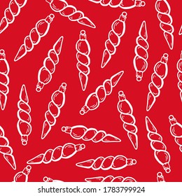 seamless pattern with balls on the red background