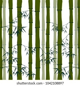 Seamless pattern Bamboo forest on White background.printing wallpaper.vector illustration