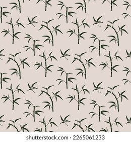 seamless pattern with bamboo silhouettes