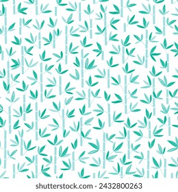 seamless pattern of bamboo stems. from a collection of vector illustrations with a panda. Elements for children's design.