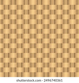 Seamless pattern bamboo texture, wicker basket weaving background vector.