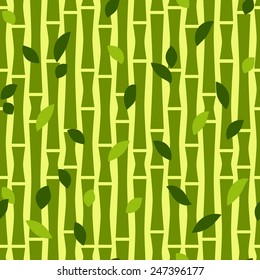 Seamless Pattern with Bamboo. Vector Illustration. Eco Design.