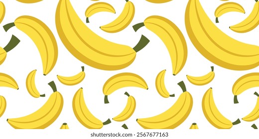 Seamless Pattern of Banana Background Vector Design