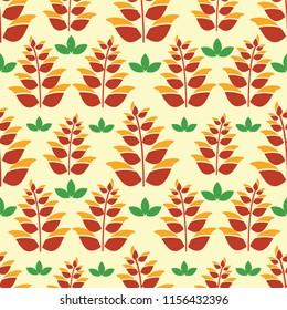 Seamless pattern with banana flower motif and very beautiful colors. Pattern background with floral ornament
