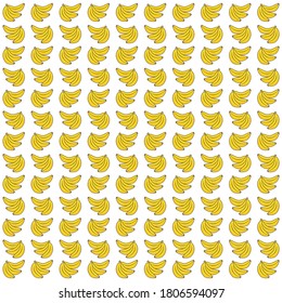 Fondo de diseño de frutos de banana sin patrón