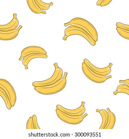 Seamless Pattern of  Banana , Fruit Pattern,  Vector Illustration