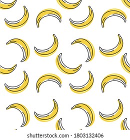 seamless pattern with banana fruits