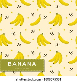 Seamless pattern with banana fruits