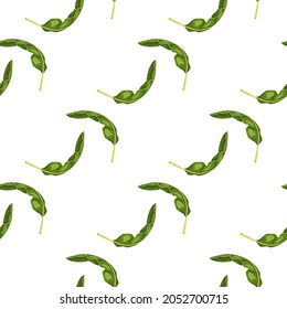 Seamless pattern banana leaf on white background. Beautiful ornament summer tropical leaf. Geometrical texture template for fabric. Design vector illustration.