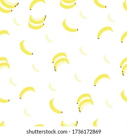 Seamless pattern of Banana. Summer and tropical. Collection Vector texture illustration. Flat design background. Colorful wallpaper vector. Good for printing