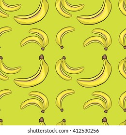 Seamless pattern with banana. Vector (7)
