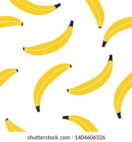 Seamless pattern with banana. Vector illustration for printing on fabric, packaging paper, Wallpaper, poster, banner. Cute baby background.