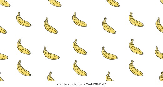 Seamless pattern of Banana. Vector illustration