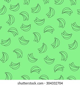 Seamless pattern with bananas. Can be used for wallpaper, pattern fills, greeting cards, webpage backgrounds, wrapping paper, scrap booking and textile or fabric. Vector illustration. EPS 10.